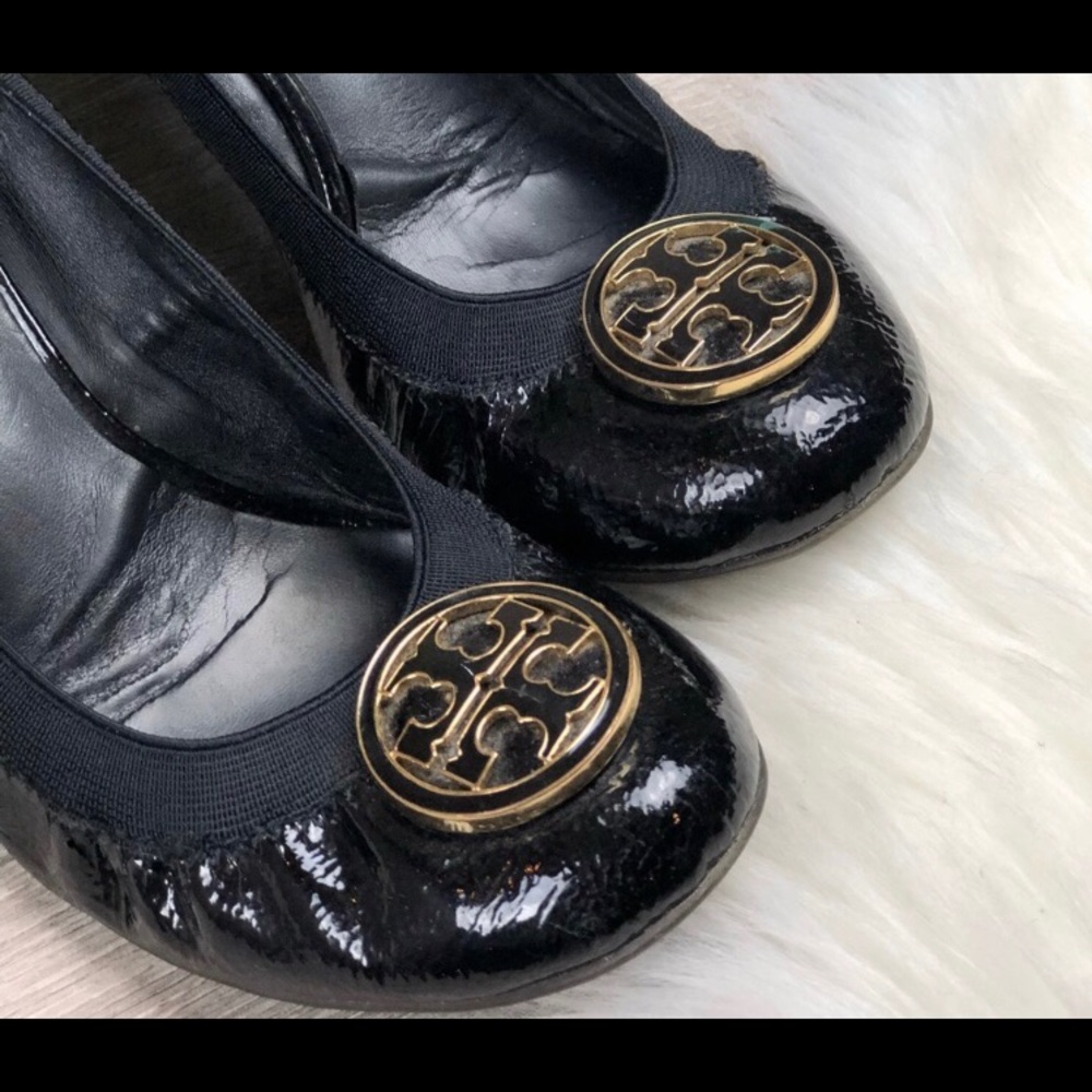 Tory Burch Black Wedges